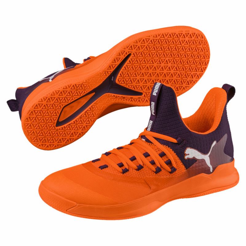 Chaussure de Handball Puma Rise Xt Fuse 2 Homme Orange/Violette/Blanche Soldes 676INXWM